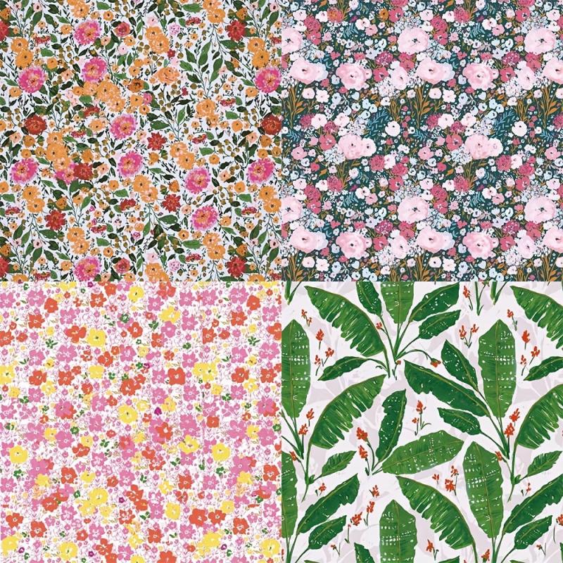 24 Sheets 6x6 Floral Scrapbook Paper Pad DIY Journaling Kit