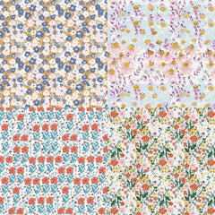 24 Sheets 6x6 Floral Scrapbook Paper Pad DIY Journaling Kit