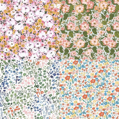24 Sheets 6x6 Floral Scrapbook Paper Pad DIY Journaling Kit