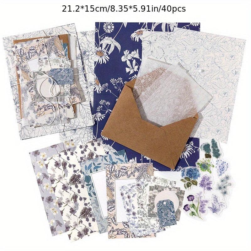 Retro Plant Letter Sign Series Decoration Material 40 Sheets