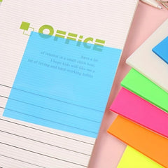 Colored Transparent PET Convenience Sticker 7 Tearable Plastic Memo Book