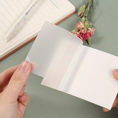 Colored Transparent PET Convenience Sticker 7 Tearable Plastic Memo Book