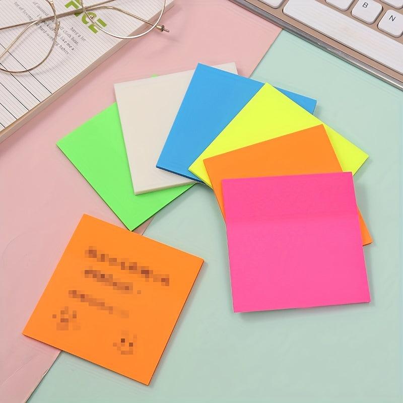 Colored Transparent PET Convenience Sticker 7 Tearable Plastic Memo Book