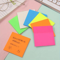 Colored Transparent PET Convenience Sticker 7 Tearable Plastic Memo Book