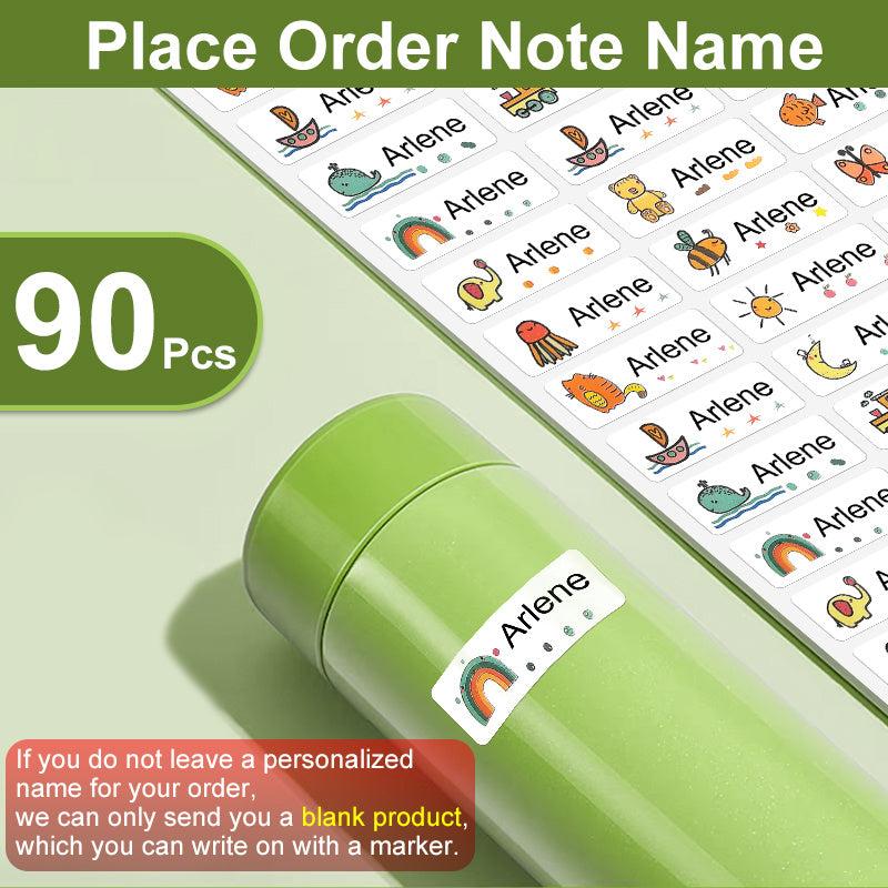 Personalized Waterproof Name Stickers | School Label Preschool Tag