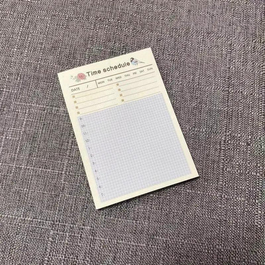 60sheets Weekly Planner Memo Pad Study Time Schedule Daily List