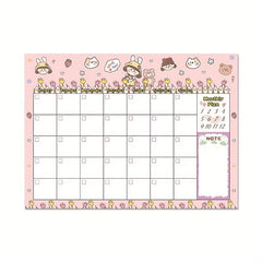 Pink Monthly Planner Calendar Tear Off Organizer For Work Study Events