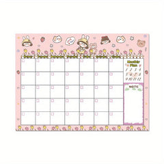 Pink Monthly Planner Calendar Tear Off Organizer For Work Study Events