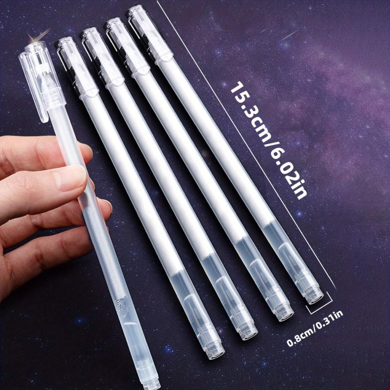 12 Colors Large Capacity Needle Tube Gel Pens for DIY Painting Card Drawing