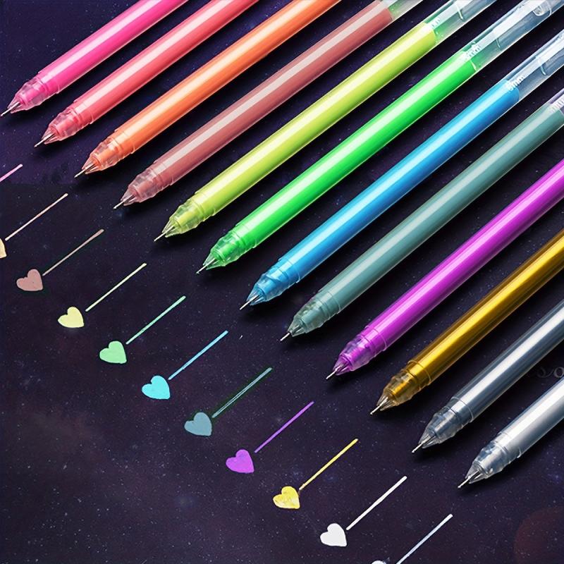 12 Colors Large Capacity Needle Tube Gel Pens for DIY Painting Card Drawing