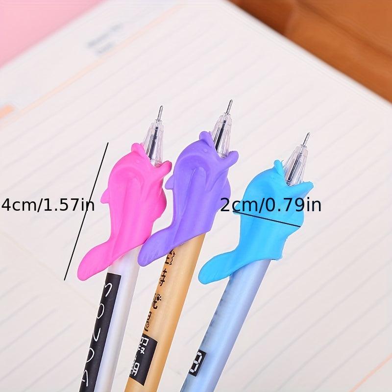 10pcs Dolphin Fish Writing Posture Correction Device Pen Holder Stationery
