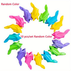 10pcs Dolphin Fish Writing Posture Correction Device Pen Holder Stationery
