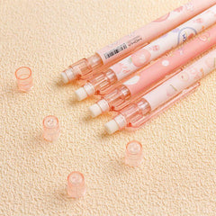 3pcs Sweet Peach Mech Pencils 0.5mm Lead Cartoon Gift Students