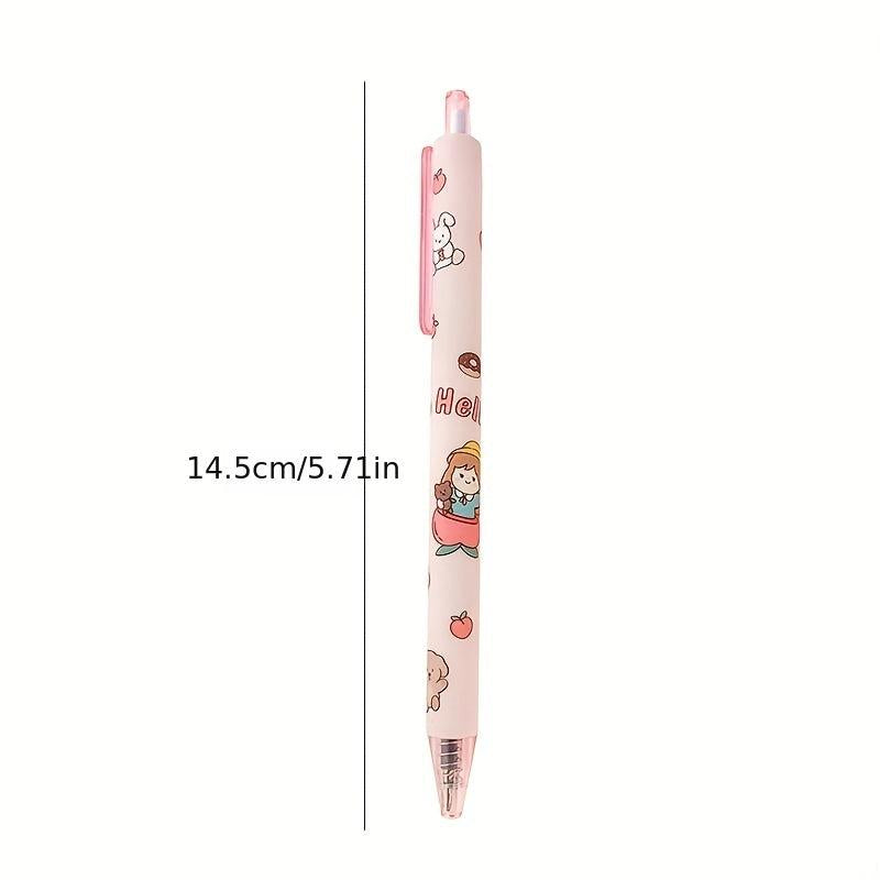 6 Pcs 0.5mm Tea Princess Gel Pens - Elegant & Stylish Writing