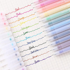 12-Color Gel Pens Set Fine Point 0.5mm for Office School