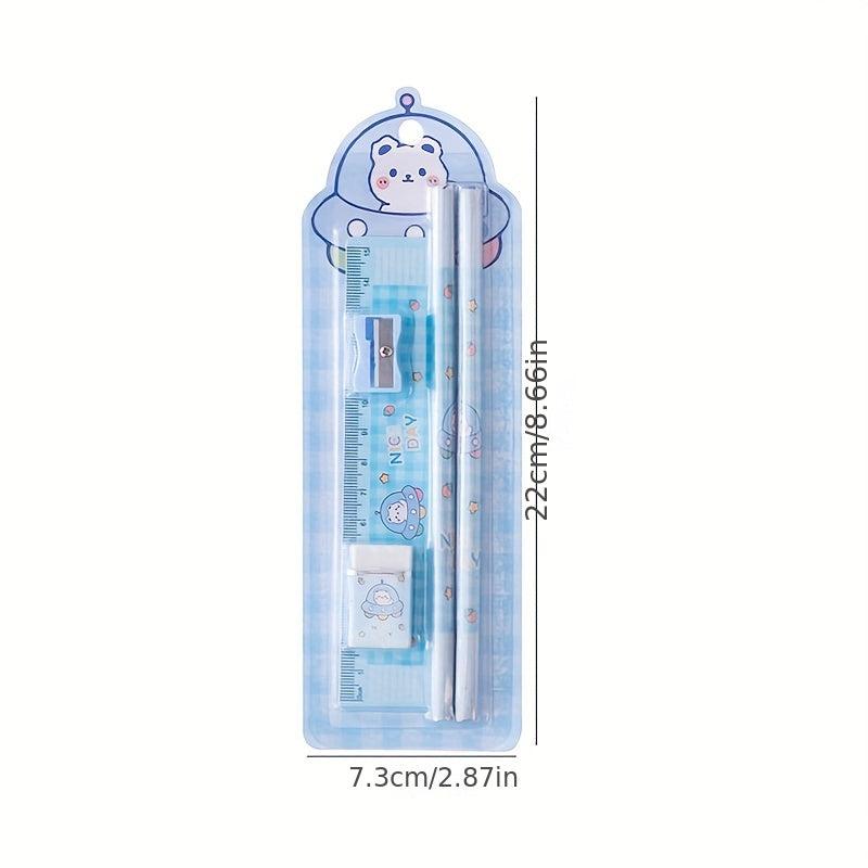 Cute Pencil Set for Students - Ideal Gift for Girls - School Learning Supplies