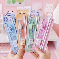 Cute Pencil Set for Students - Ideal Gift for Girls - School Learning Supplies