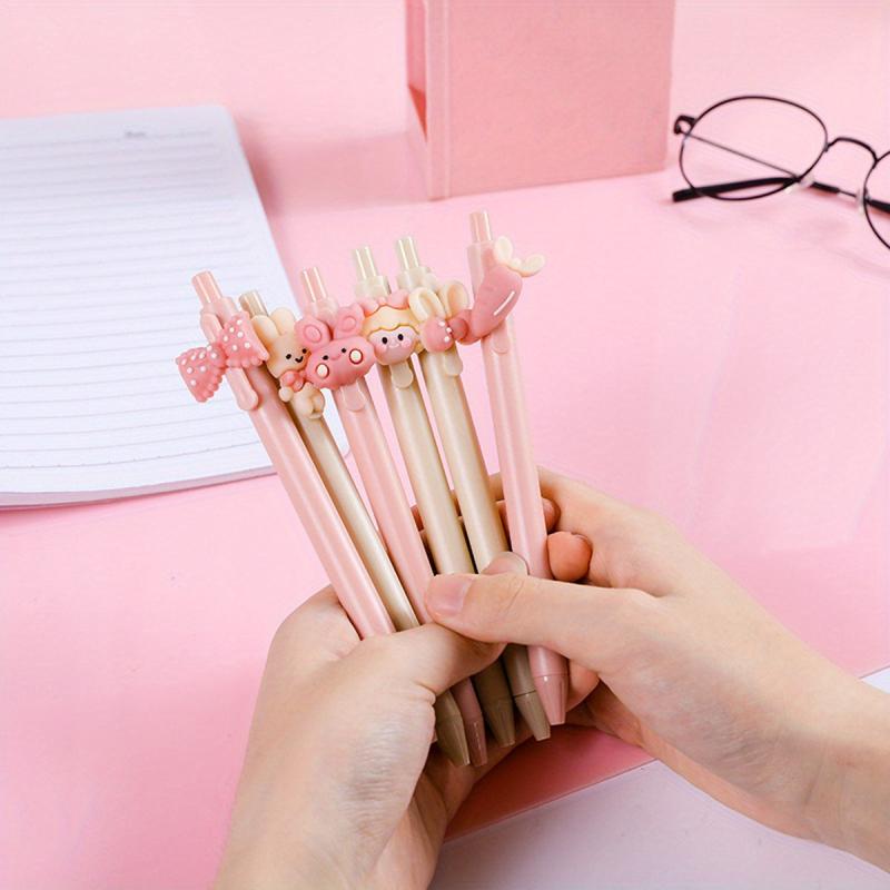6pcs Rabbit Girl Gel Pens 0.5mm Refill for Writing