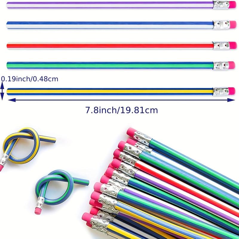 15pcs Bend Pencils Soft Pencil Learning Gift Giveaways Party Bag Filler