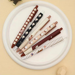 Brown Bear Cream Rabbit Press Pen 0.5mm Jumping Pen