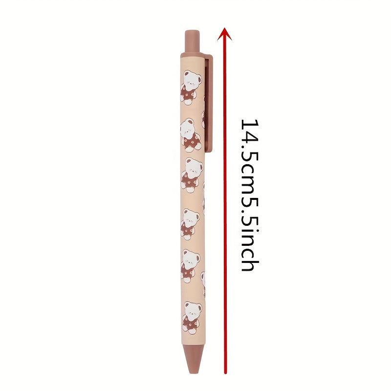 Brown Bear Cream Rabbit Press Pen 0.5mm Jumping Pen