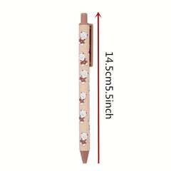 Brown Bear Cream Rabbit Press Pen 0.5mm Jumping Pen