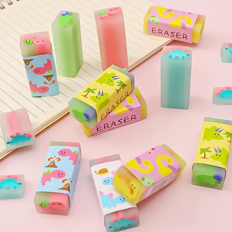 4 Pack Animal Erasers for Students - Fun & Mini Bulk Erasers