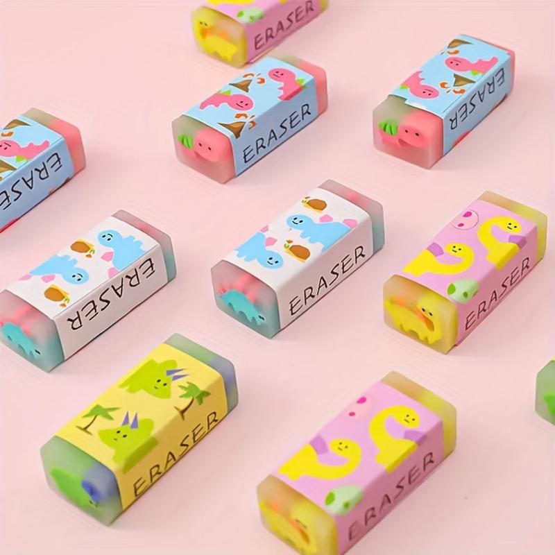 4 Pack Animal Erasers for Students - Fun & Mini Bulk Erasers
