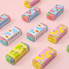 4 Pack Animal Erasers for Students - Fun & Mini Bulk Erasers