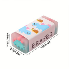 4 Pack Animal Erasers for Students - Fun & Mini Bulk Erasers