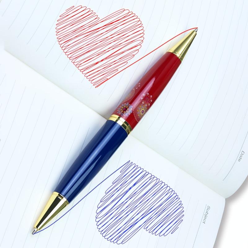 Thick Ballpoint Pen 2 Comfortable Writing Pens Metal Retractable
