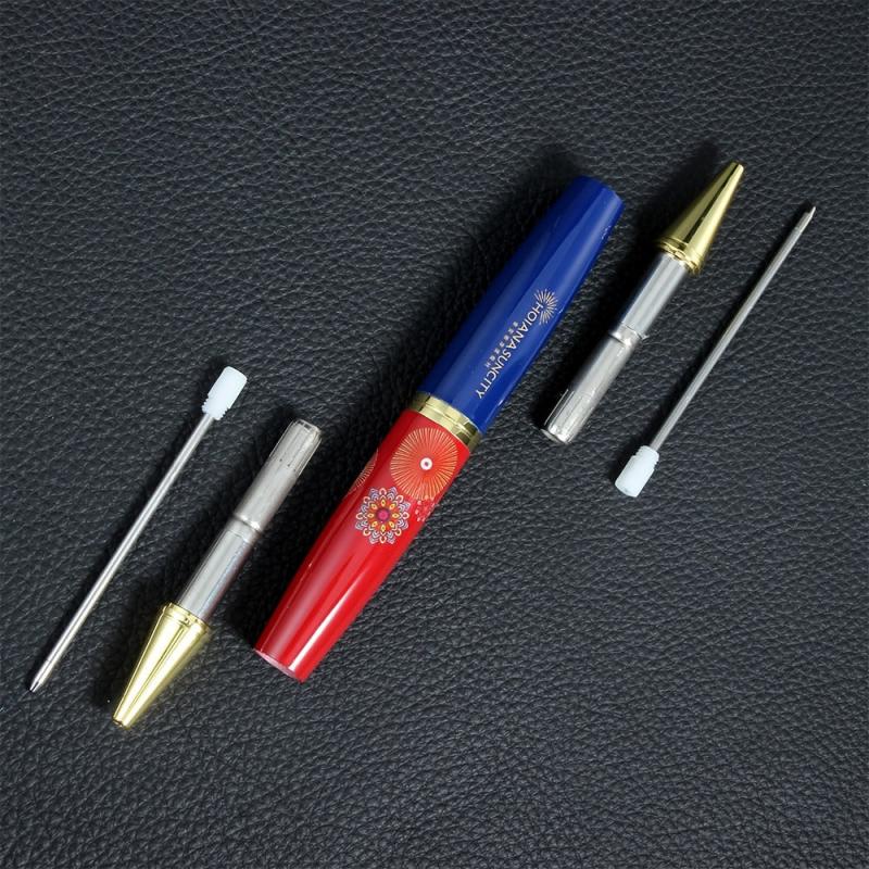 Thick Ballpoint Pen 2 Comfortable Writing Pens Metal Retractable