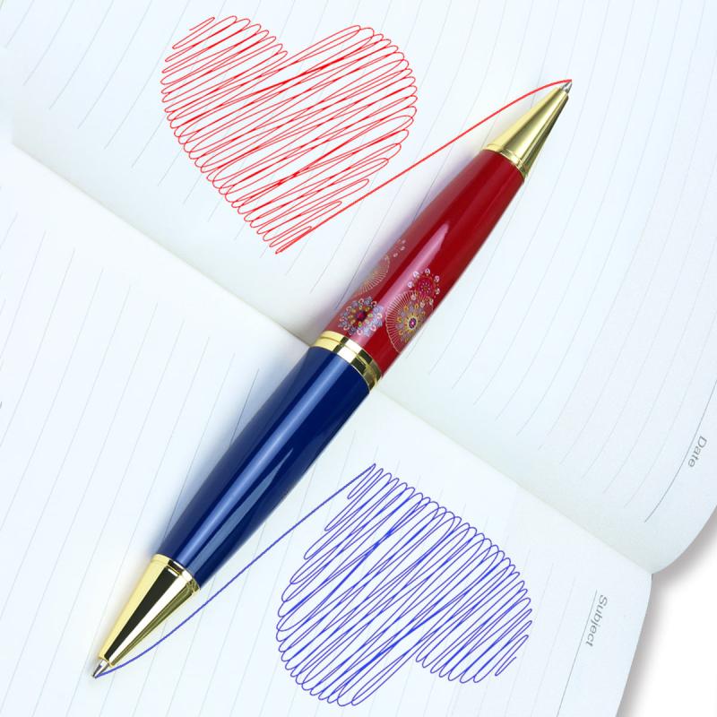 Thick Ballpoint Pen 2 Comfortable Writing Pens Metal Retractable
