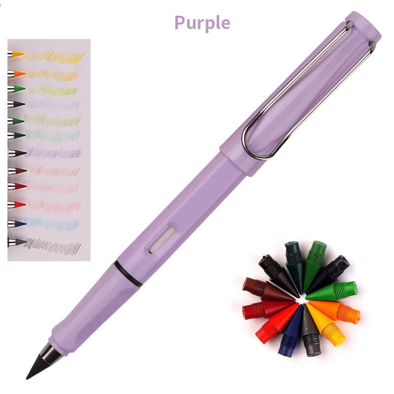 12-in-1 Infinite Pencil Set with Colorful Pen Tips