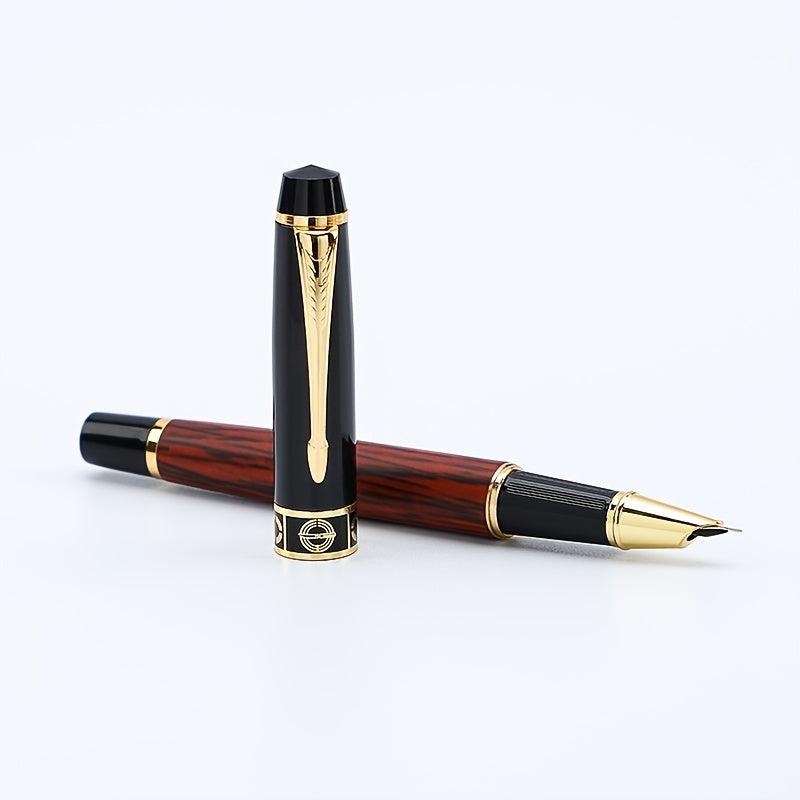 Wood Grain Red Fountain Pen - Ideal Gift for Students & Professionals