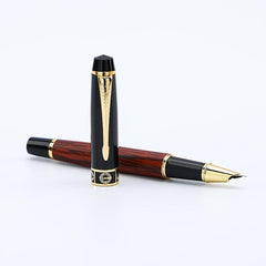 Wood Grain Red Fountain Pen - Ideal Gift for Students & Professionals