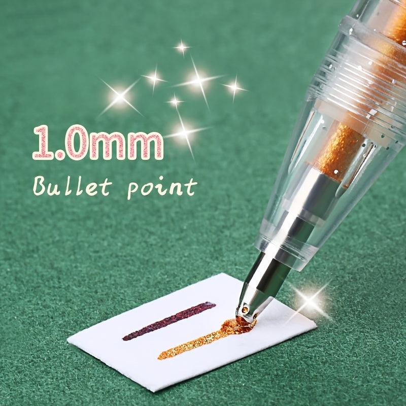 12 Pack Glitter Gel Pens 1.0mm Point for Coloring Art Journaling