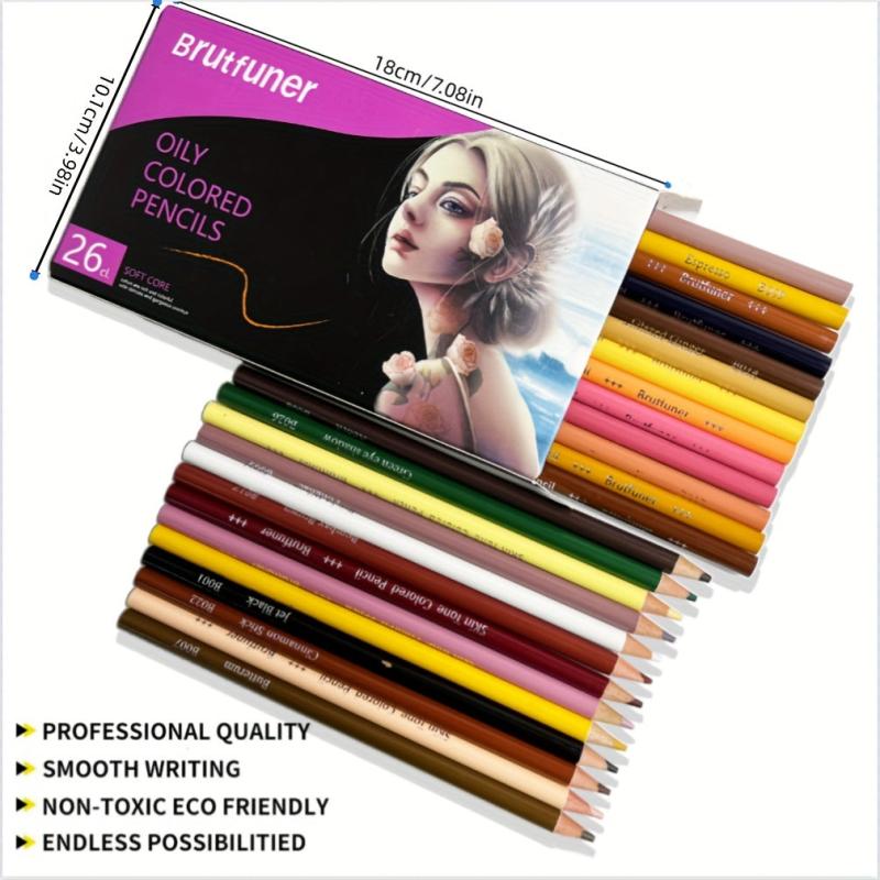 Skin Colored Charcoal Pencil Set for Sketching, Drawing & Blending
