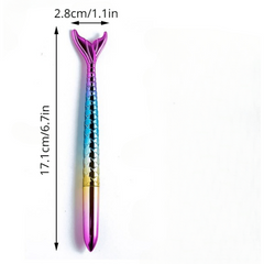 4 Mermaid Ball Pen Set Quicksand Fish Tail Rollerball Stationery Ink Pen