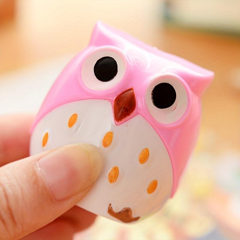 Cartoon Owl Pencil Sharpener Animal Shape Plastic Pen Sharpener