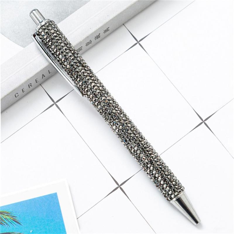 Ballpoint Pen Rhinestone Wedding Rose Metal Stationery School Office Supply