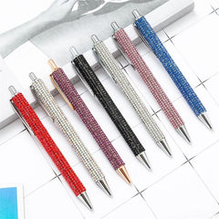 Ballpoint Pen Rhinestone Wedding Rose Metal Stationery School Office Supply