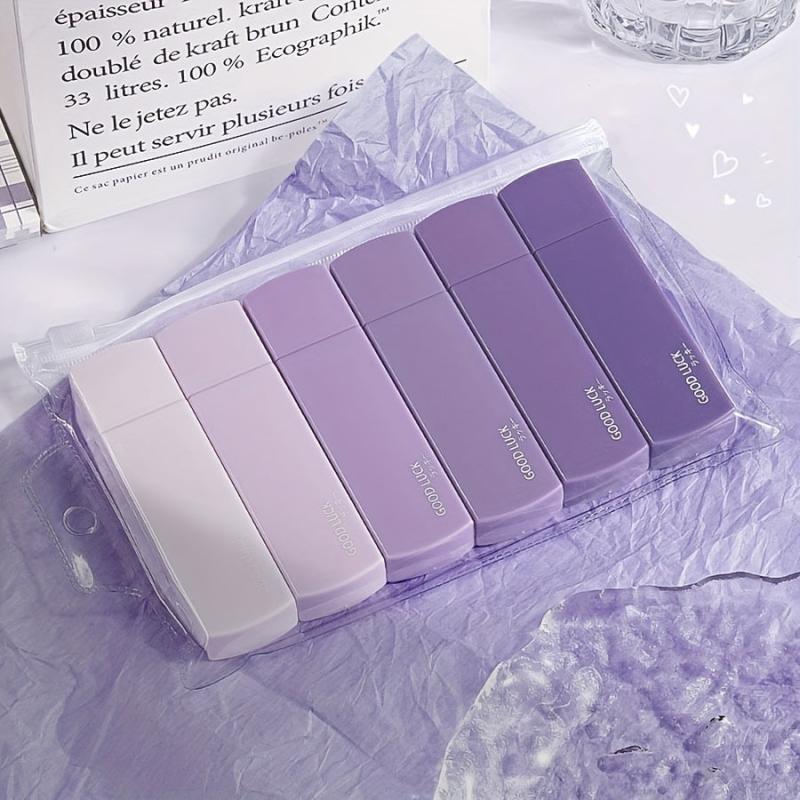 6 Pack Correction Tape Macaron Pink Purple Green for School Office H