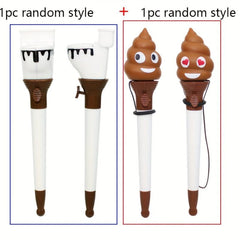 2pcs Funny Toilet Poop Ballpoint Pens for Kids