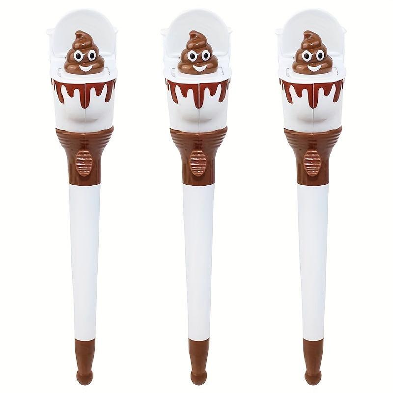 2pcs Funny Toilet Poop Ballpoint Pens for Kids