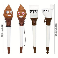 2pcs Funny Toilet Poop Ballpoint Pens for Kids