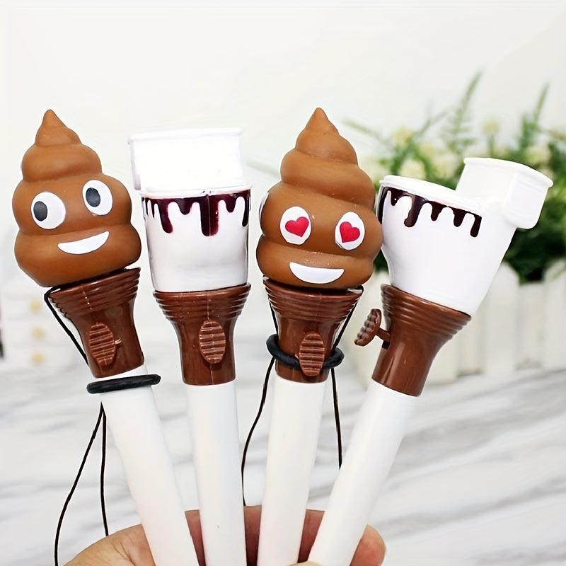 2pcs Funny Toilet Poop Ballpoint Pens for Kids