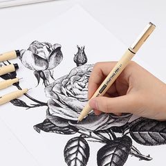 5 Pcs Needle Drafting Pen Set Fine Liner Drawing Sketch Cartoon Painting