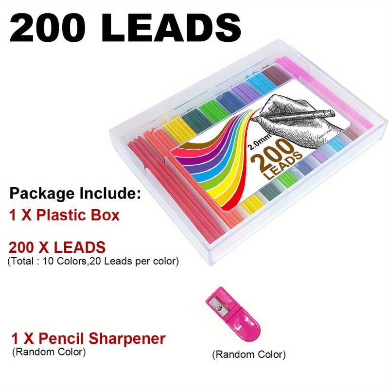 Colored Lead Pencils 2.0mm 10 Unique Colored Pencils Set