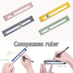 2 in 1 Compasses Multifunctional Drawing Circle Tool DIY Geometric Drawing